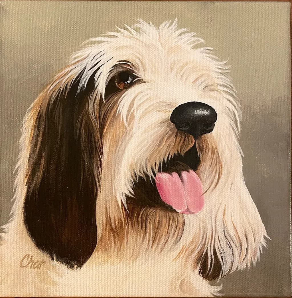 Whimsical Whiskers: A Charming Portrait of a Playful Pup