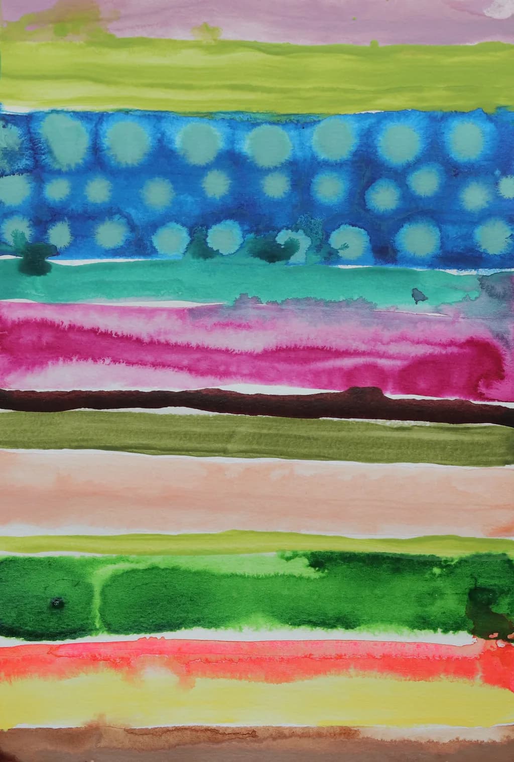 Vibrant Layers: A Colorful Journey Through Abstract Watercolor Art
