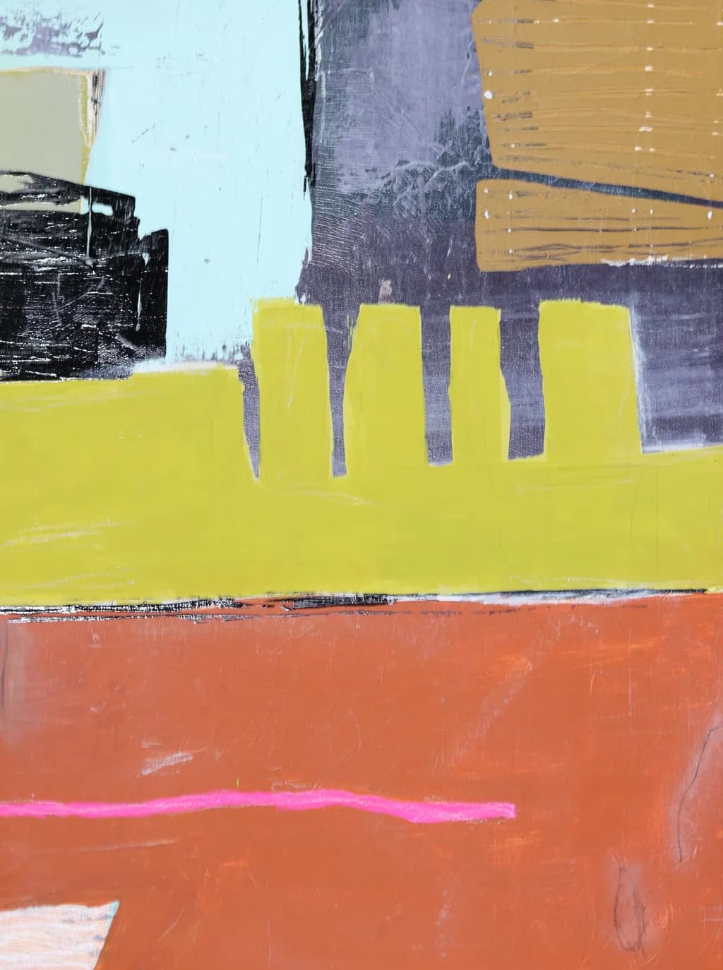 Vibrant Geometric Harmony: An Abstract Exploration of Color and Texture