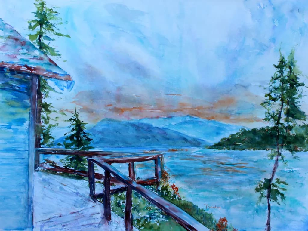 Serenity by the Water: A Tranquil Lakeside Escape at Dusk