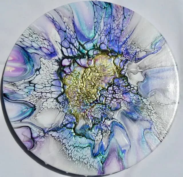 Vibrant Fluidity: An Abstract Dance of Color and Texture