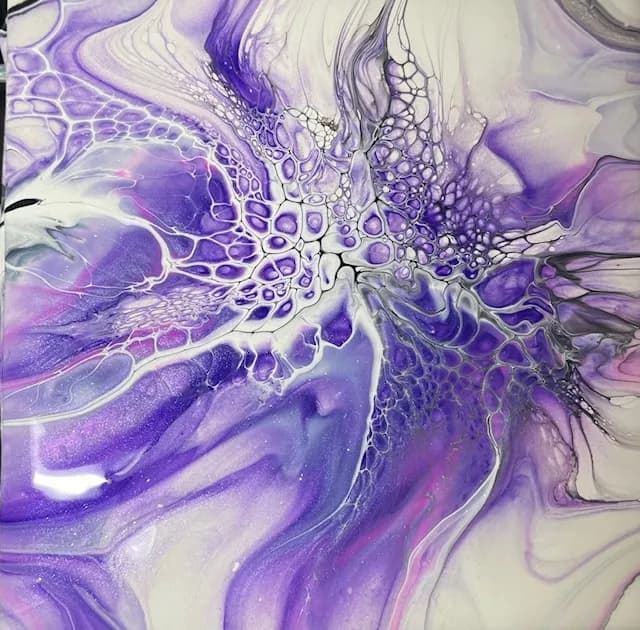 Whispers of Purple: An Abstract Dance of Fluid Swirls and Textures