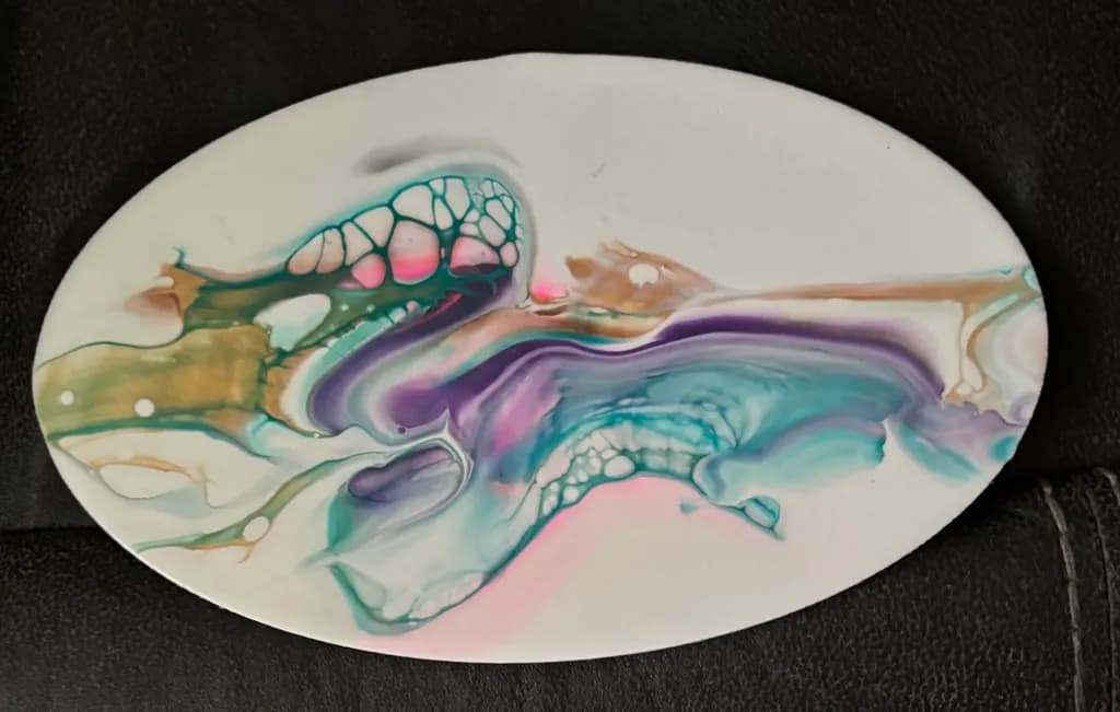 Whispers of Color: A Fluid Dance on Porcelain