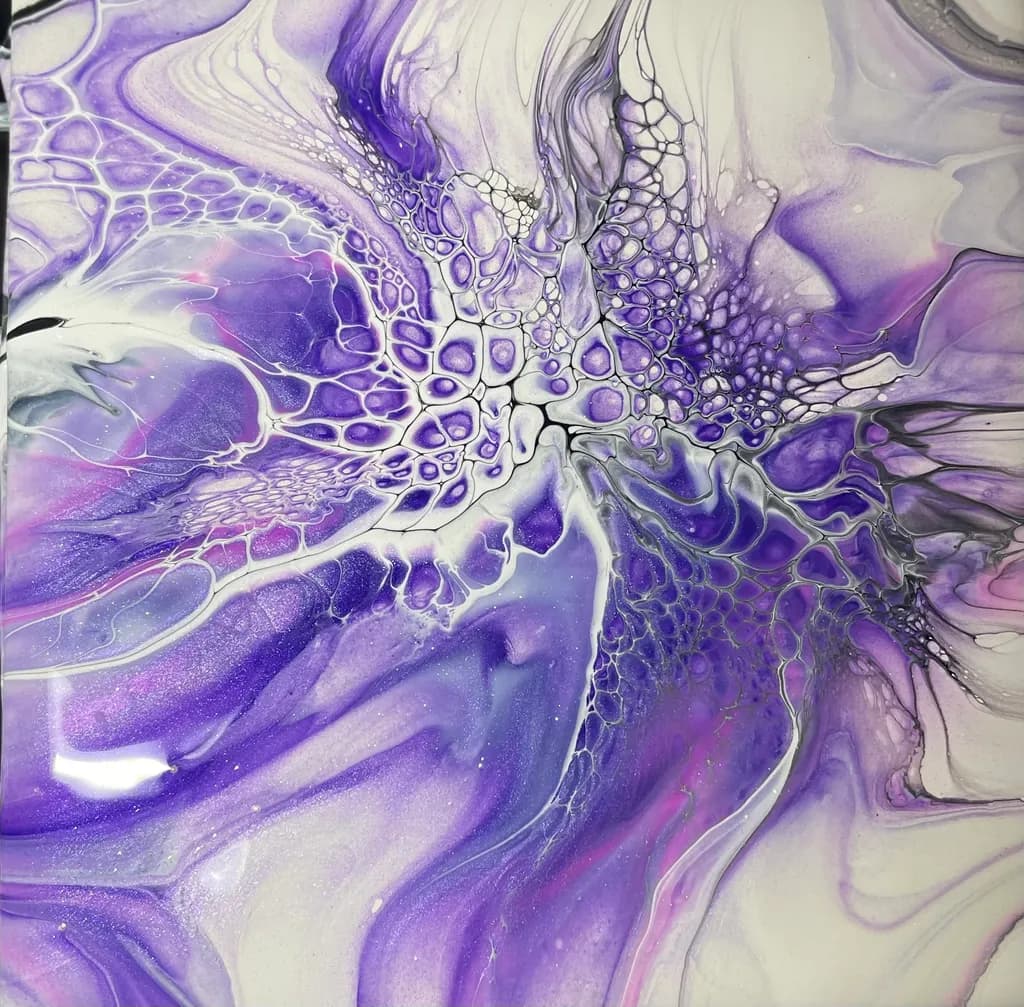 Whispers of Purple: An Abstract Journey Through Fluid Textures and Swirls