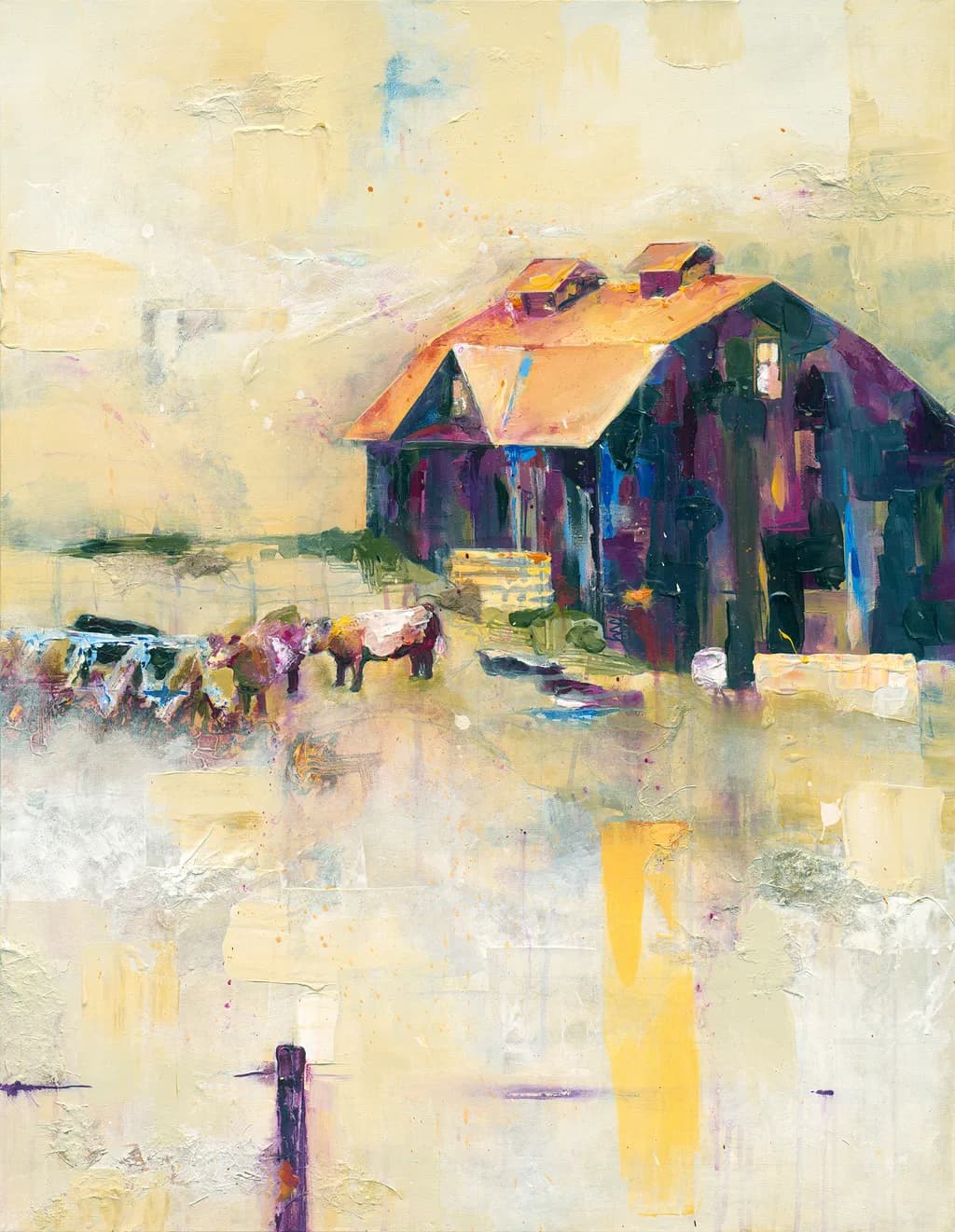 "Whispers of the Rural Dawn: A Serene Landscape in Color"