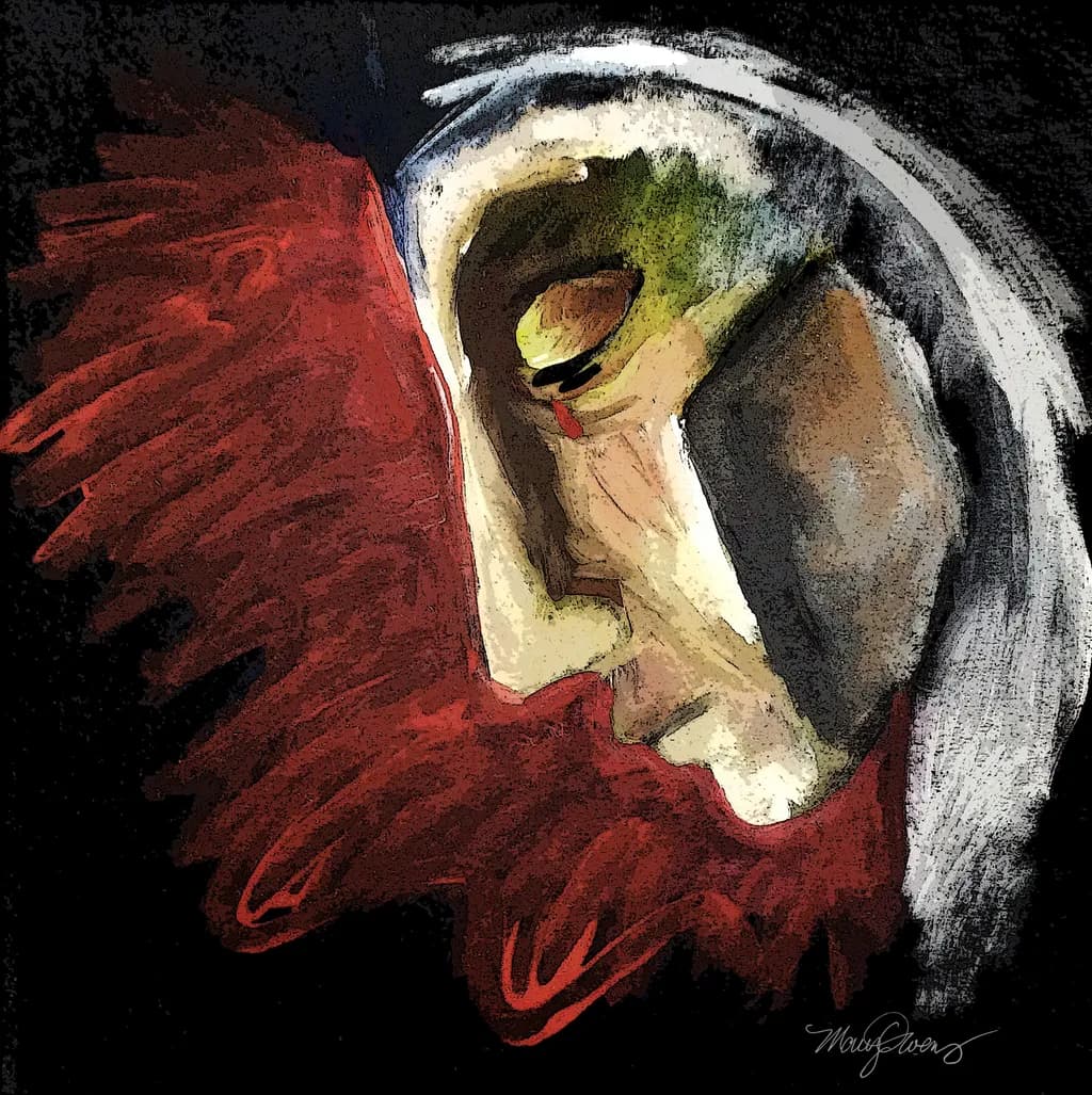 Whispers of Emotion: An Abstract Portrait of Contrast and Expression