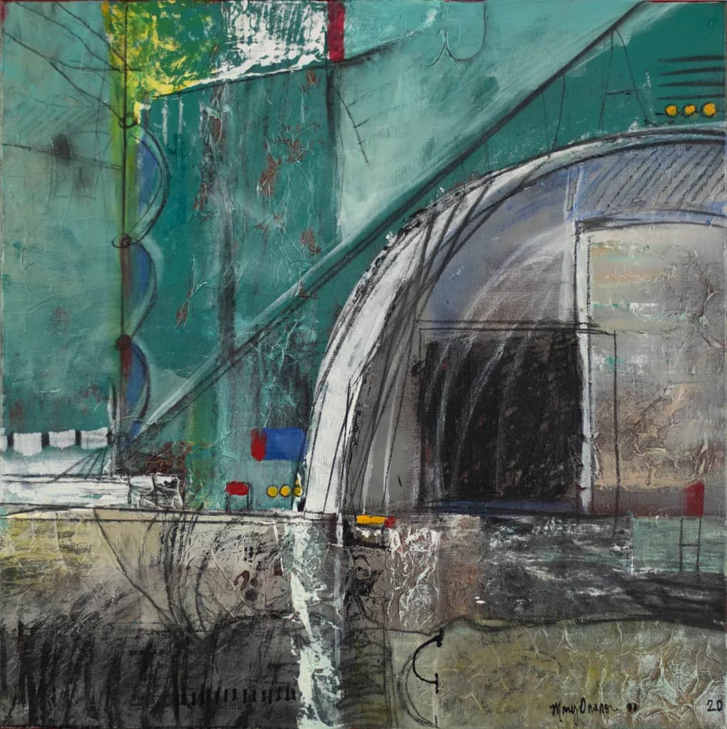 Urban Echoes: A Contemporary Exploration of Color and Form in Abstract Art