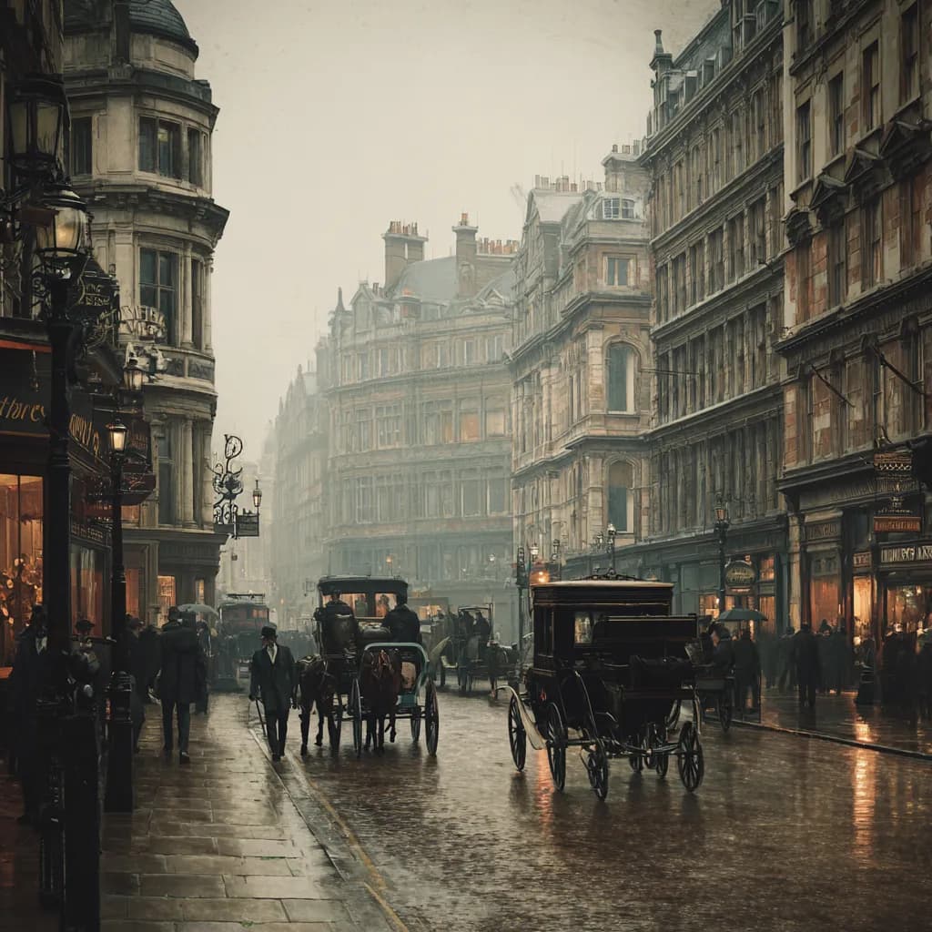 London Street Scene 1890