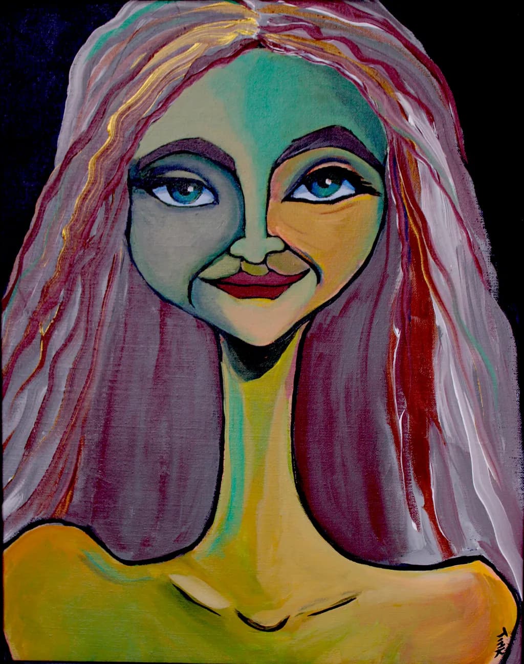 Whimsical Whispers: A Colorful Portrait of Inner Joy and Playfulness