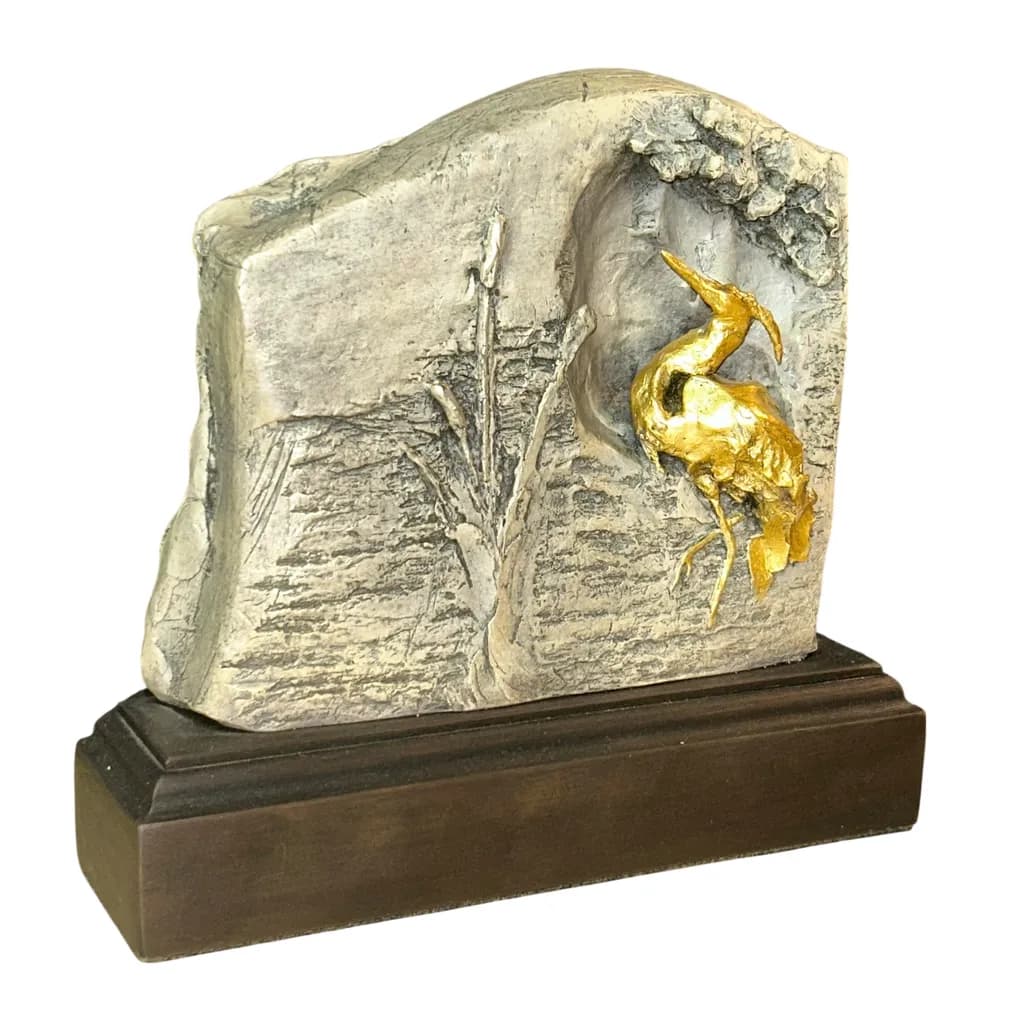 Golden Heron Relief