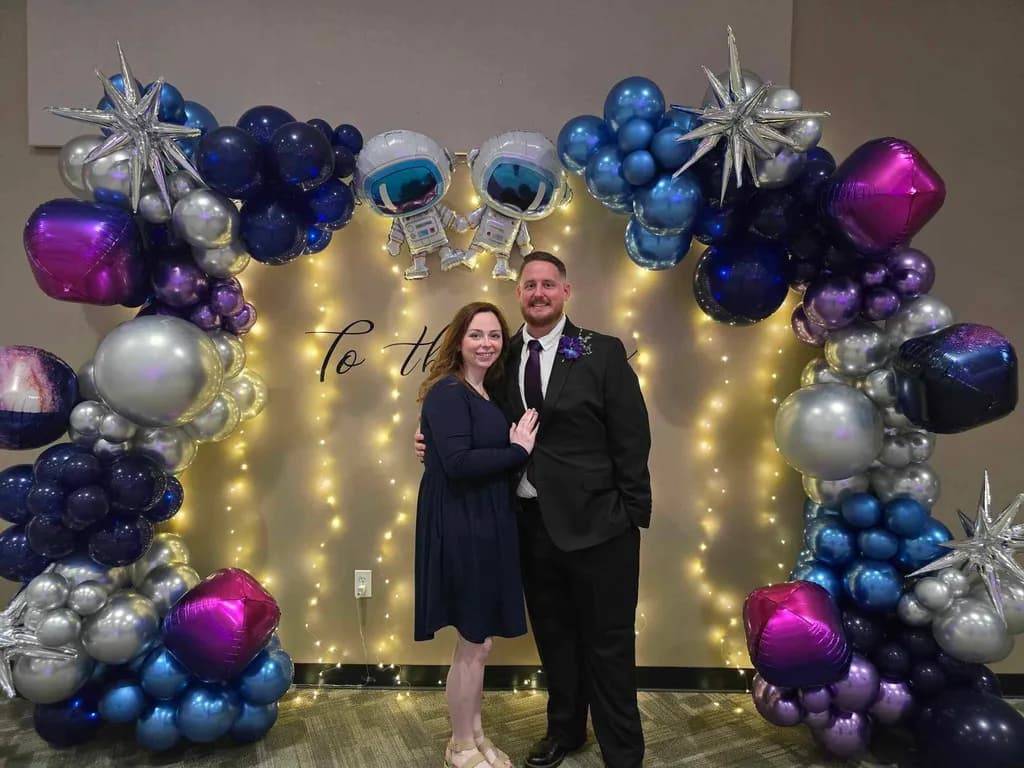 Celestial Celebration: A Cosmic Balloon Arch for Love and Joy