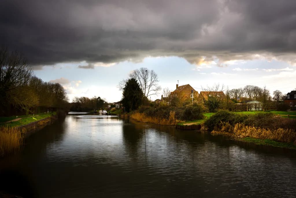 Cloudy River Landscape