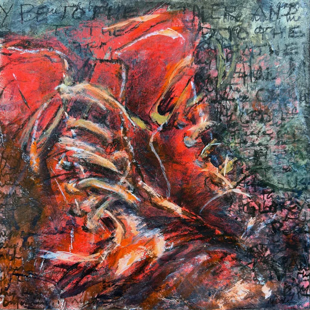 Vibrant Echoes of Emotion: An Abstract Journey Through Red Textures