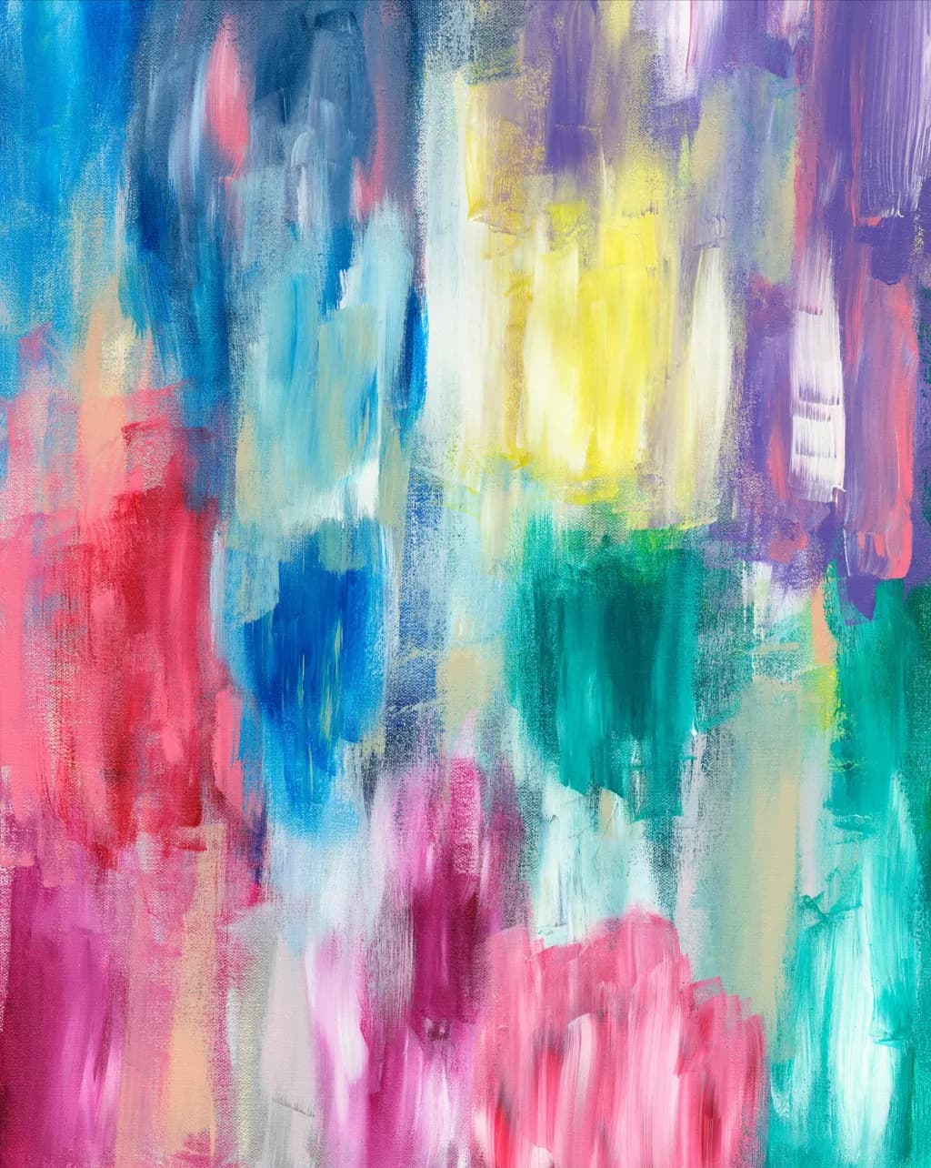 Vibrant Whispers: An Abstract Journey Through Color and Texture