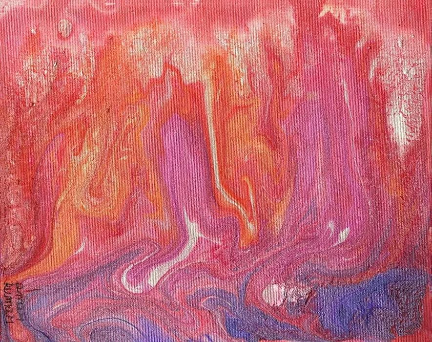 Vibrant Whirls: An Abstract Dance of Color and Texture