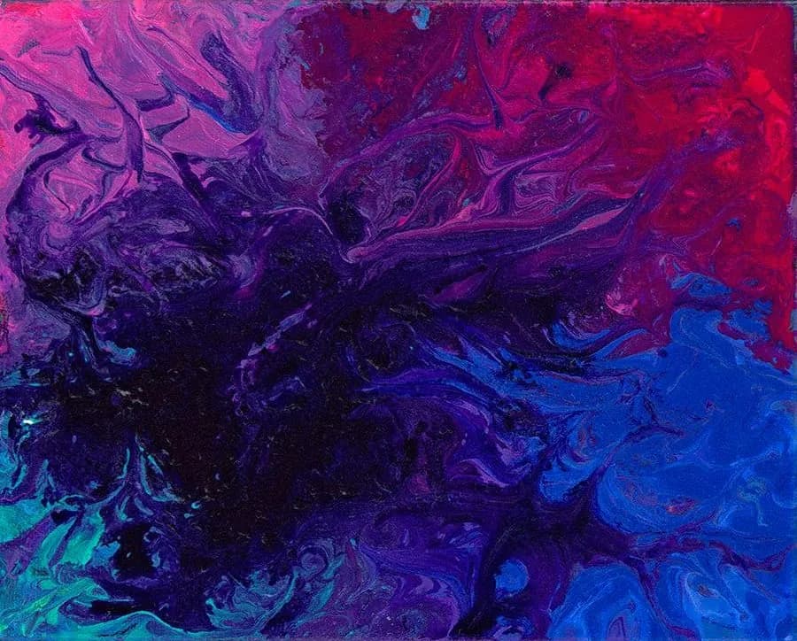 Whispers of the Cosmos: A Dance of Purple and Blue