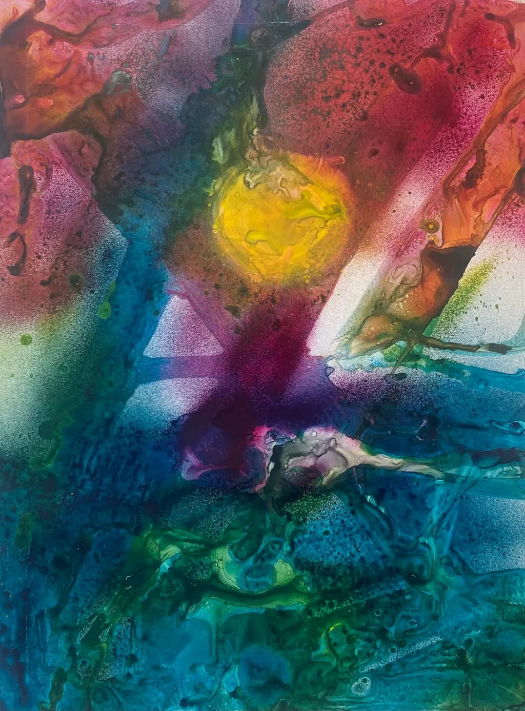 Vibrant Harmony: A Fluid Dance of Color and Texture in Abstract Art