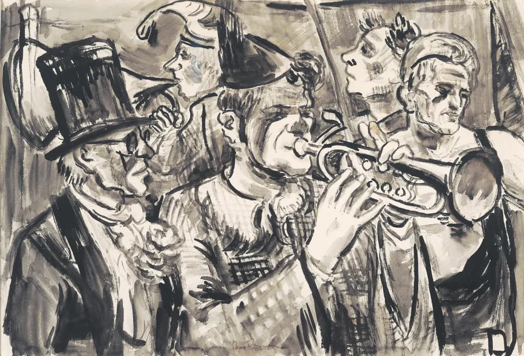 Jazz Reverie: A Captivating Portrait of Musicians in Motion