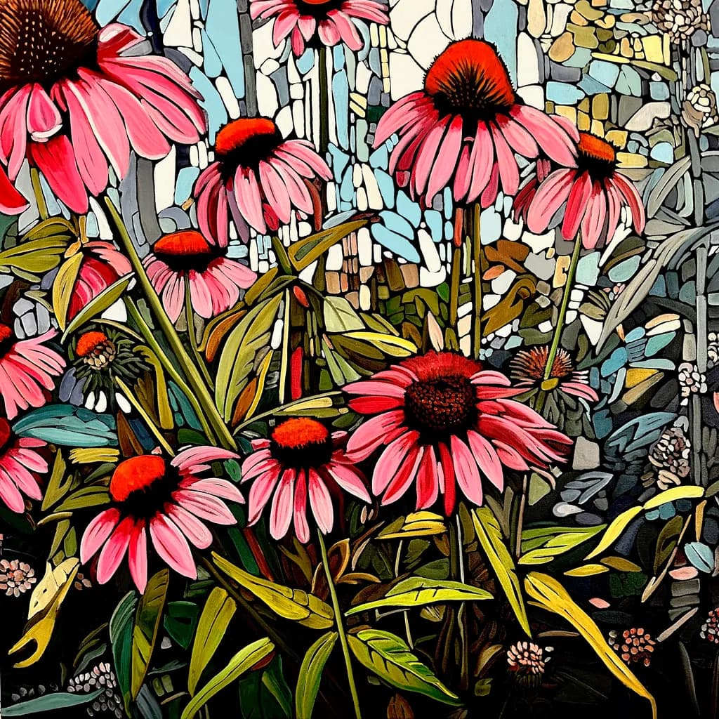 Vibrant Blossoms: An Abstract Celebration of Nature's Palette