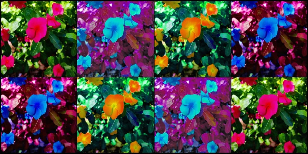 Abstract Photograph 037A Vinca Flower Power Collage