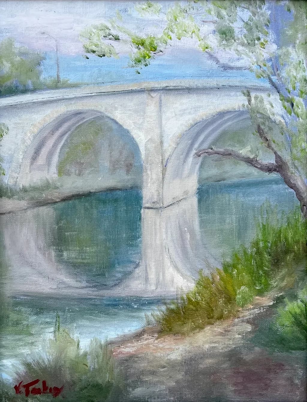Whispers of Reflection: The Tranquil Bridge Over Still Waters
