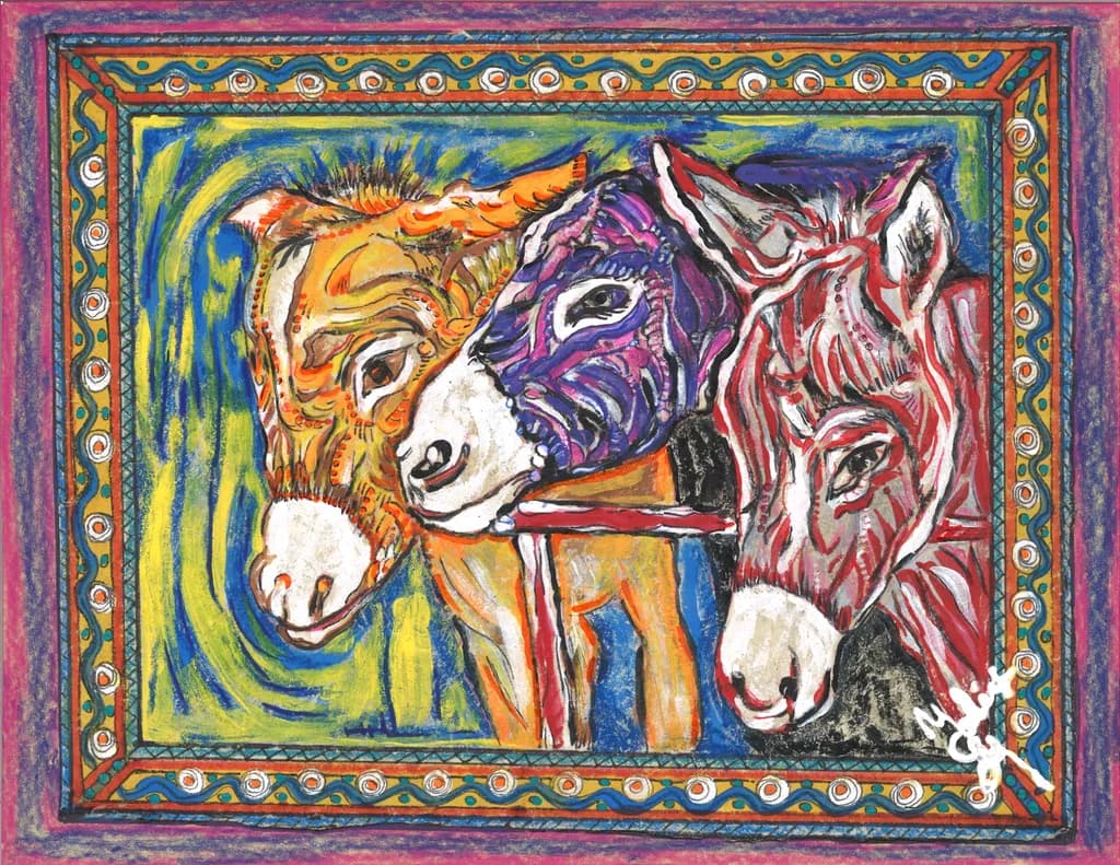 Colorful Donkeys