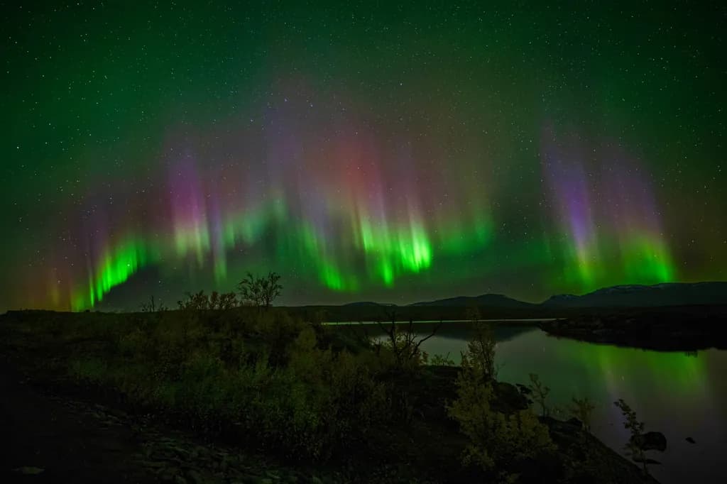 Whispers of the Aurora: A Dance of Light and Shadow in the Night Sky