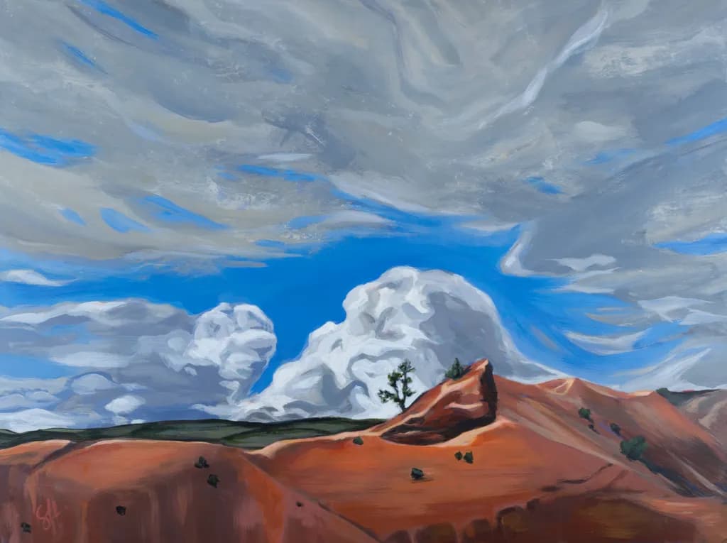 Whispers of the Desert Sky: A Dance of Clouds and Earth