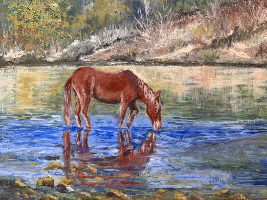 Horse at Riverbank