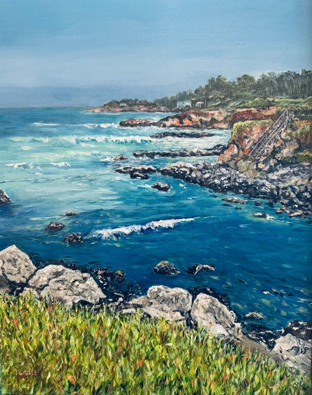 Serenity by the Coast: A Tranquil Landscape of Water and Rocks