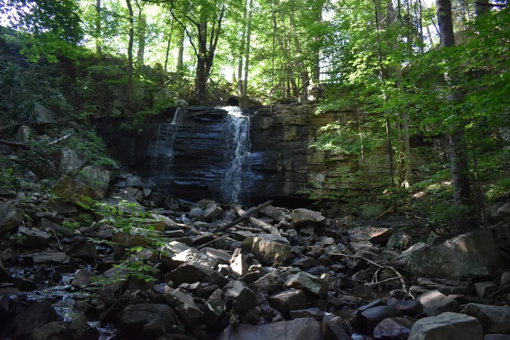 Whispers of the Forest: A Serene Waterfall Amidst Ancient Stones