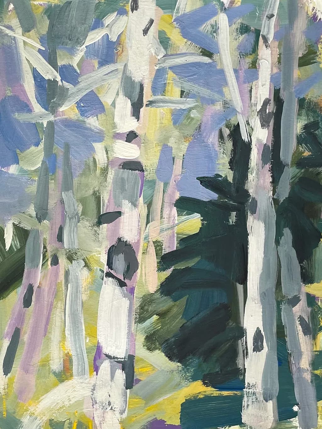 Whispers of Nature: An Abstract Journey Through Colorful Trees and Landscapes
