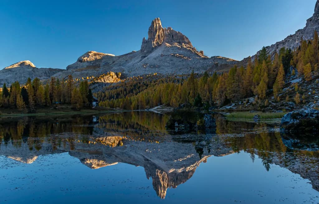 Serenity in Reflection: The Majestic Dolomites at Dawn