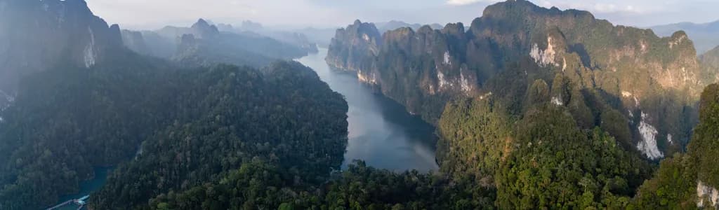 Aerial View of Khao Sok Pan