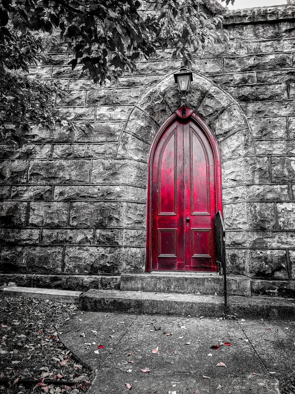 Gothic Red Door