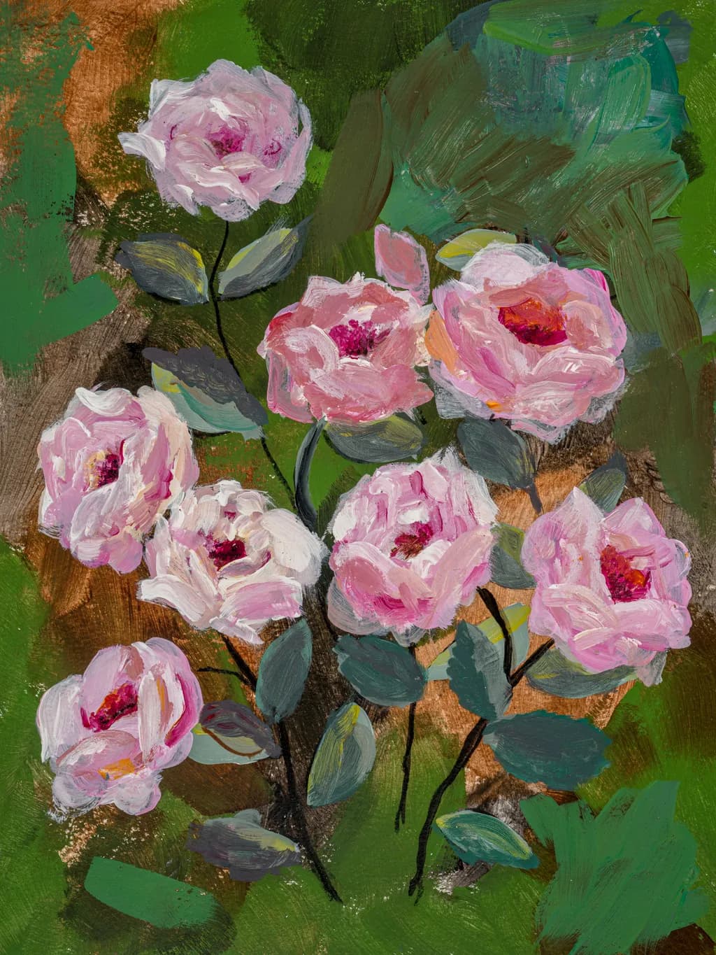 Whispers of Spring: A Vibrant Bouquet of Pink Roses in Bloom