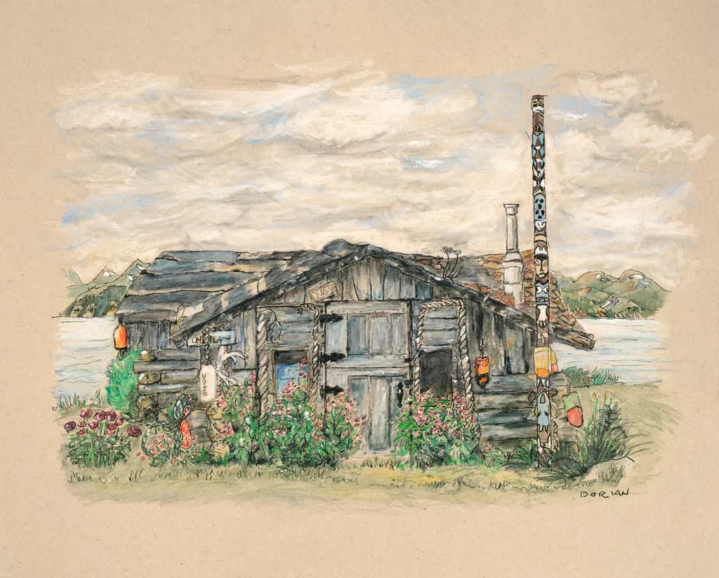 Whispers of the Wilderness: A Rustic Cabin by the Water's Edge