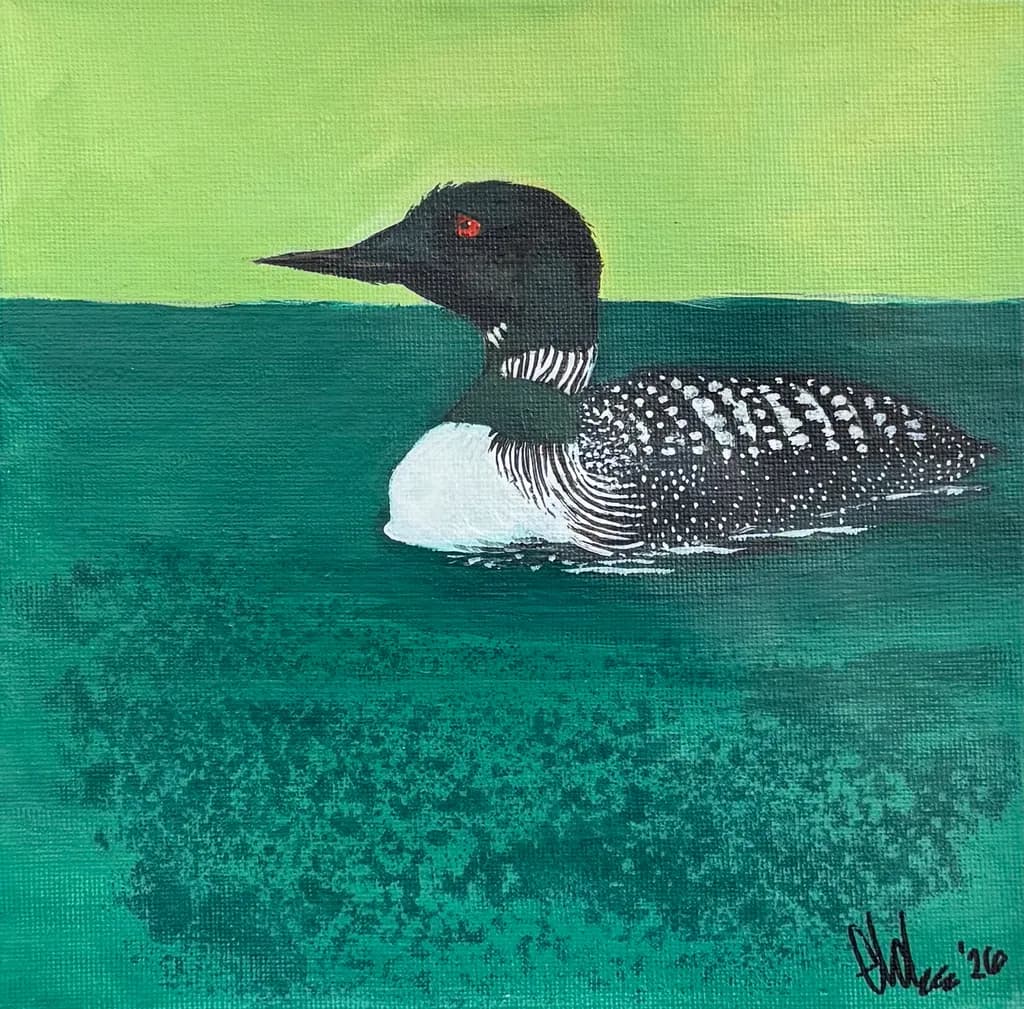 Loon in Green