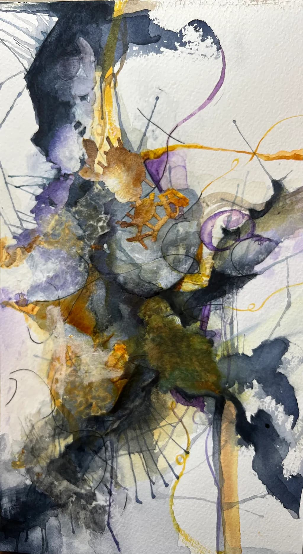 Whimsical Fluidity: An Abstract Dance of Color and Form