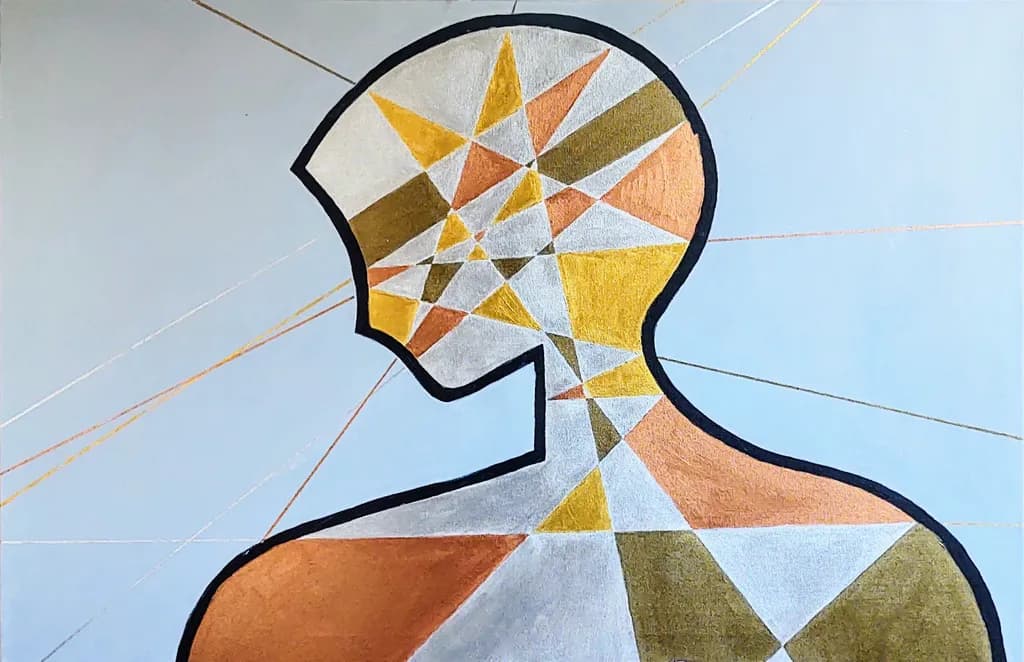 Geometric Reflections: A Colorful Exploration of Identity and Emotion