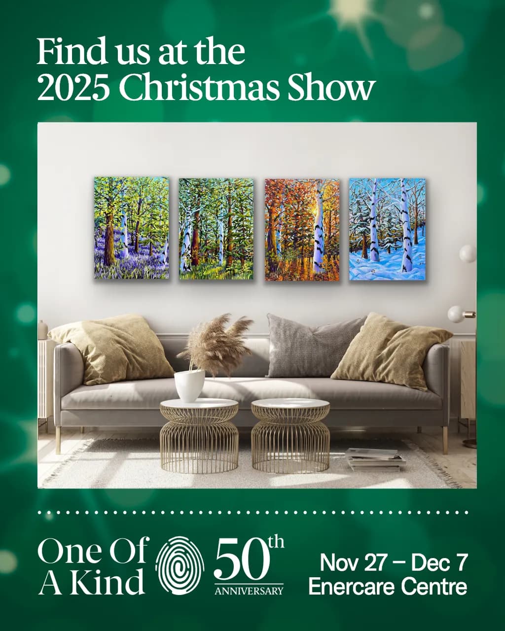 Whispers of the Seasons: A Celebration of Nature's Palette in Four Vibrant Panels