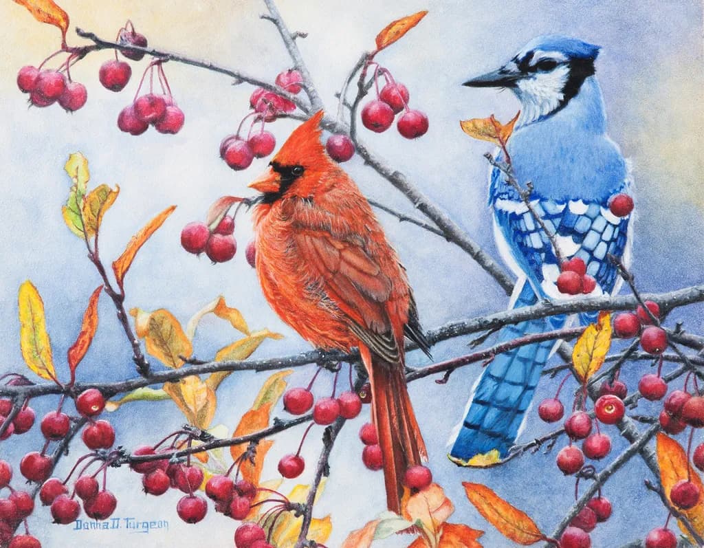 Cardinal and Bluejay