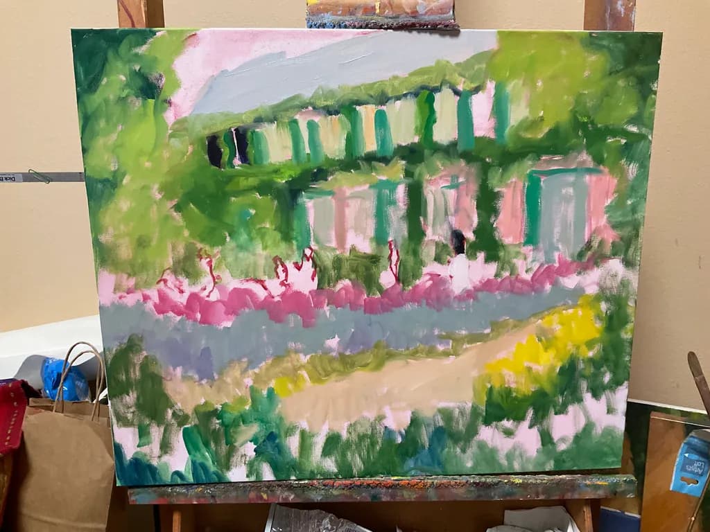 Whispers of Spring: A Lush Garden Awakening in Colorful Hues