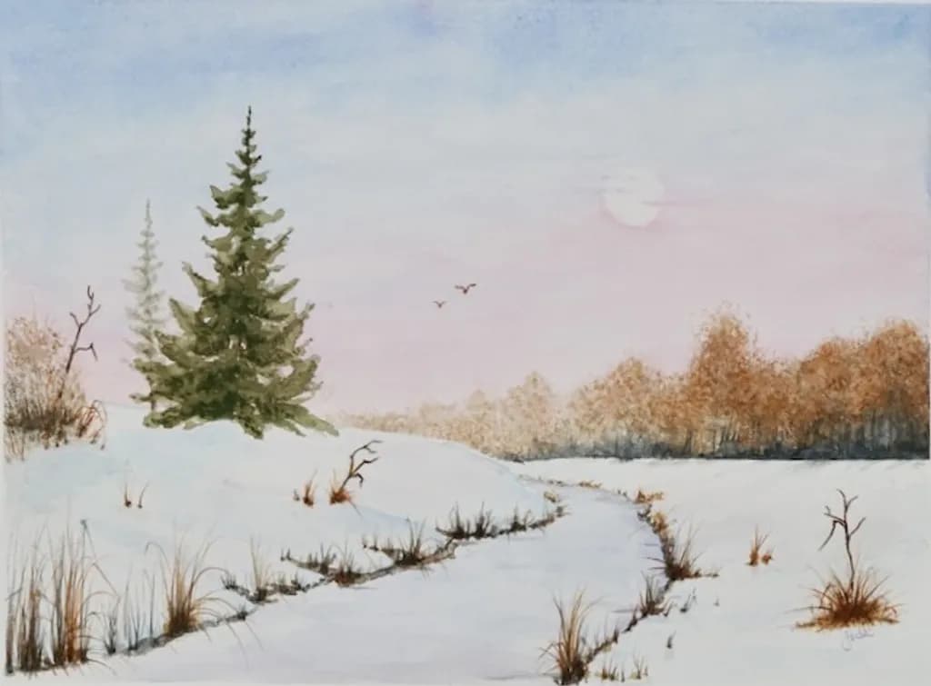 Winter Meadow Path