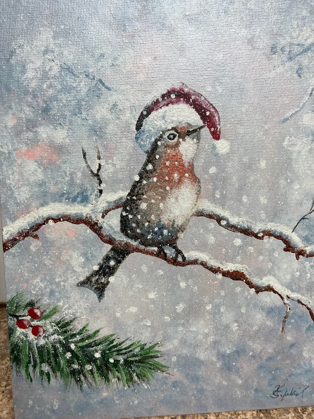 Holiday Bird in Snow