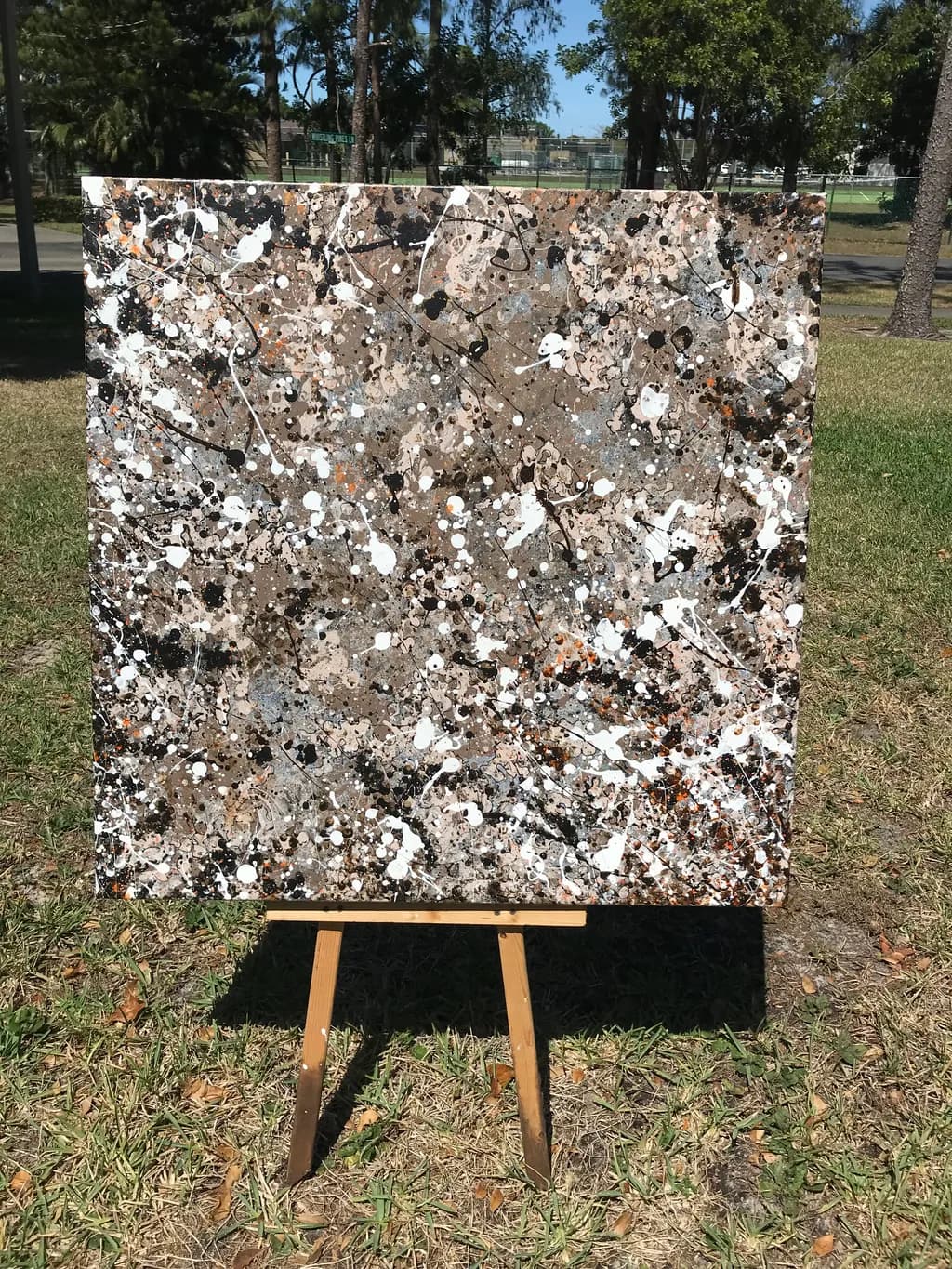 Ethereal Chaos: A Dance of Earthy Hues and Dynamic Splatter