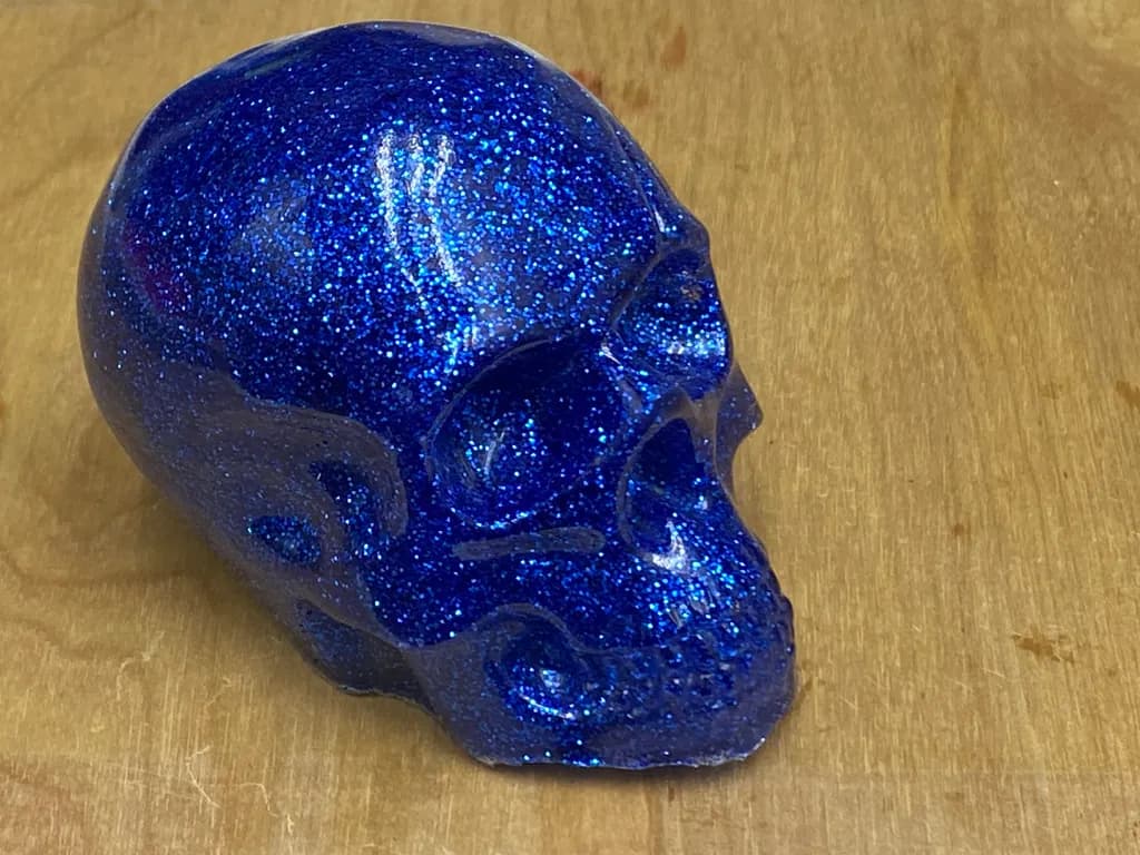 Glittering Blue Skull