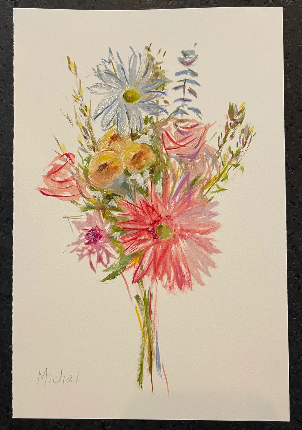 Whispers of Spring: A Vibrant Floral Bouquet in Pastel Hues