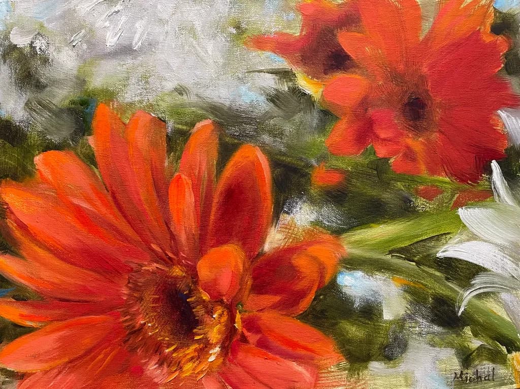 Vibrant Orange Blossoms: A Celebration of Nature's Beauty in Floral Art