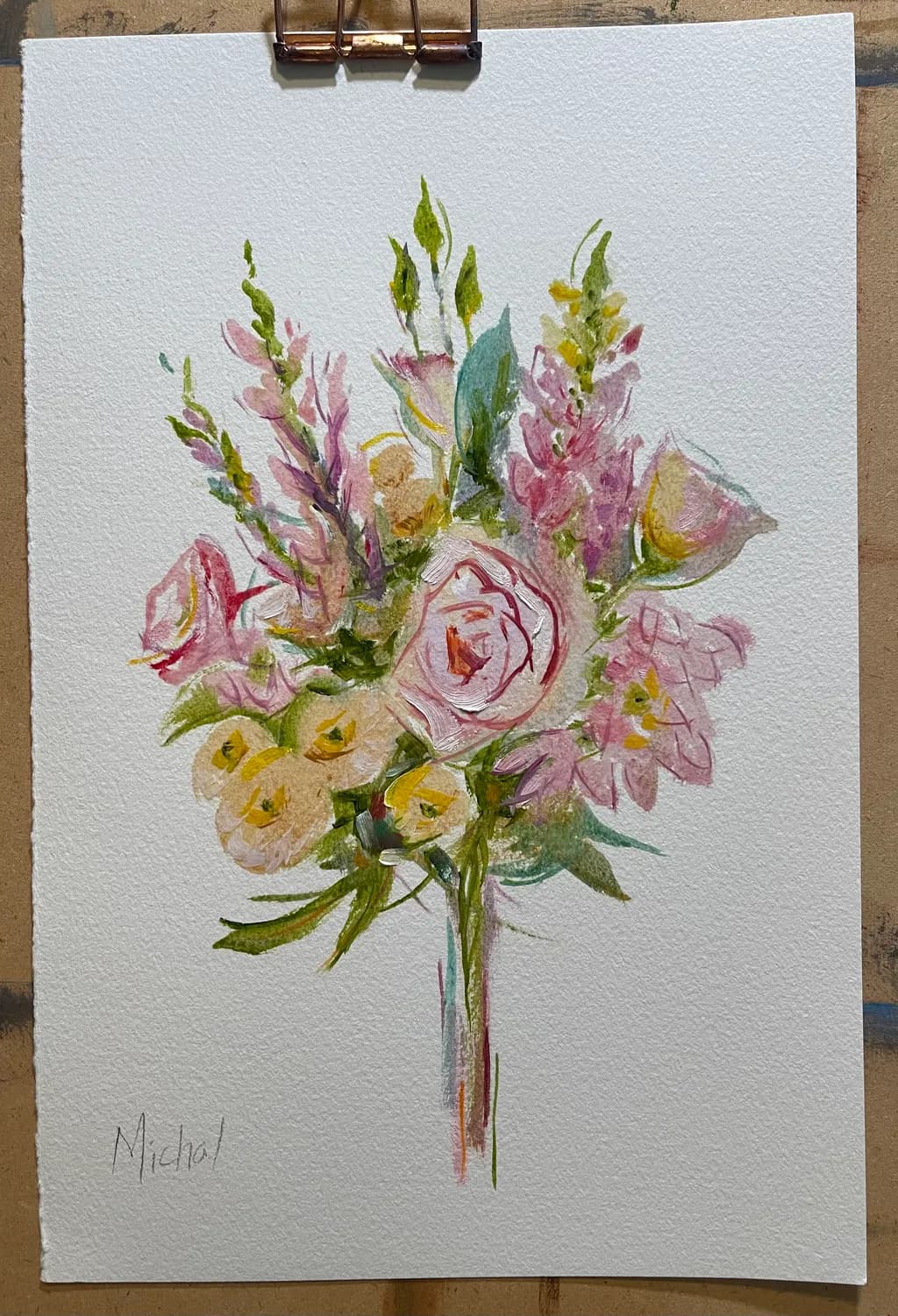 Whispers of Spring: A Delicate Floral Bouquet in Watercolor Elegance